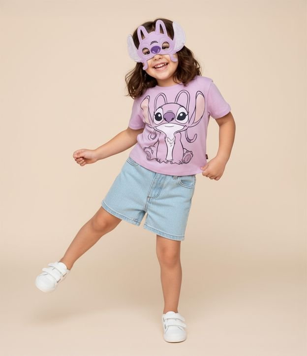 Blusa Infantil com Estampa Angel e Máscara - Tam 5 a 14 Anos