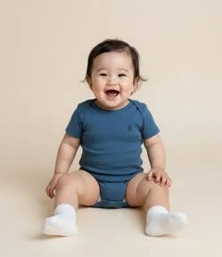 Body Infantil em Algodão Peruano com Bordado - Tam RN a 18 meses