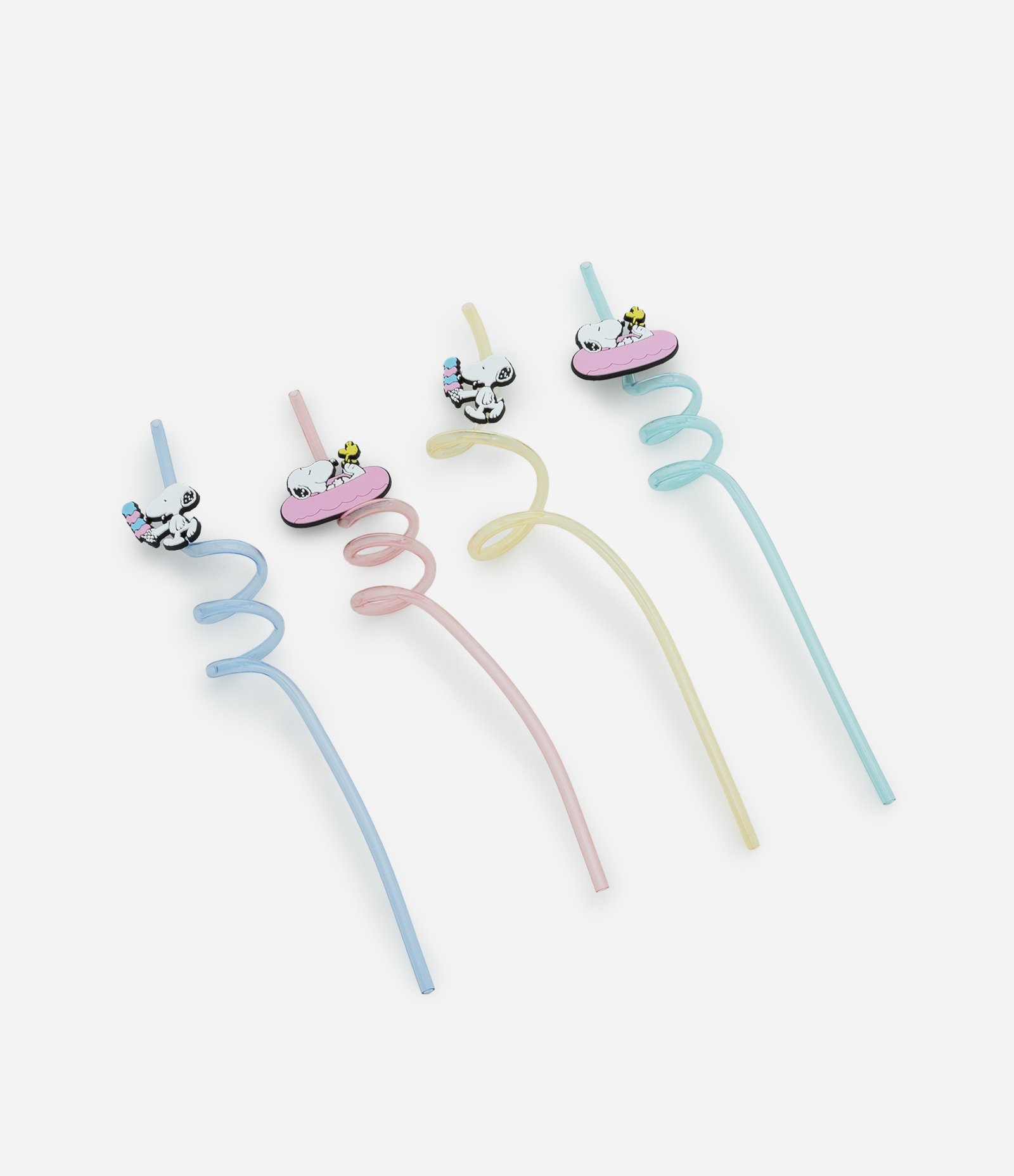 Kit 04 Canudos Reutilizáveis com Patch do Snoopy Multicores 1