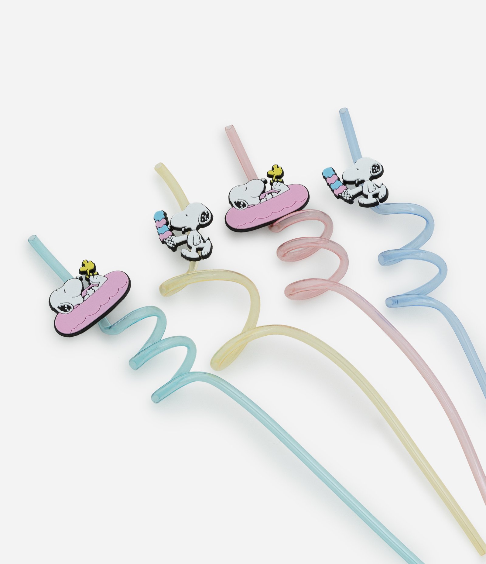 Kit 04 Canudos Reutilizáveis com Patch do Snoopy Multicores 2