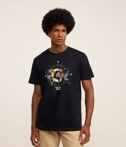 Camiseta Comfort em Algodão com Estampa de Bússola