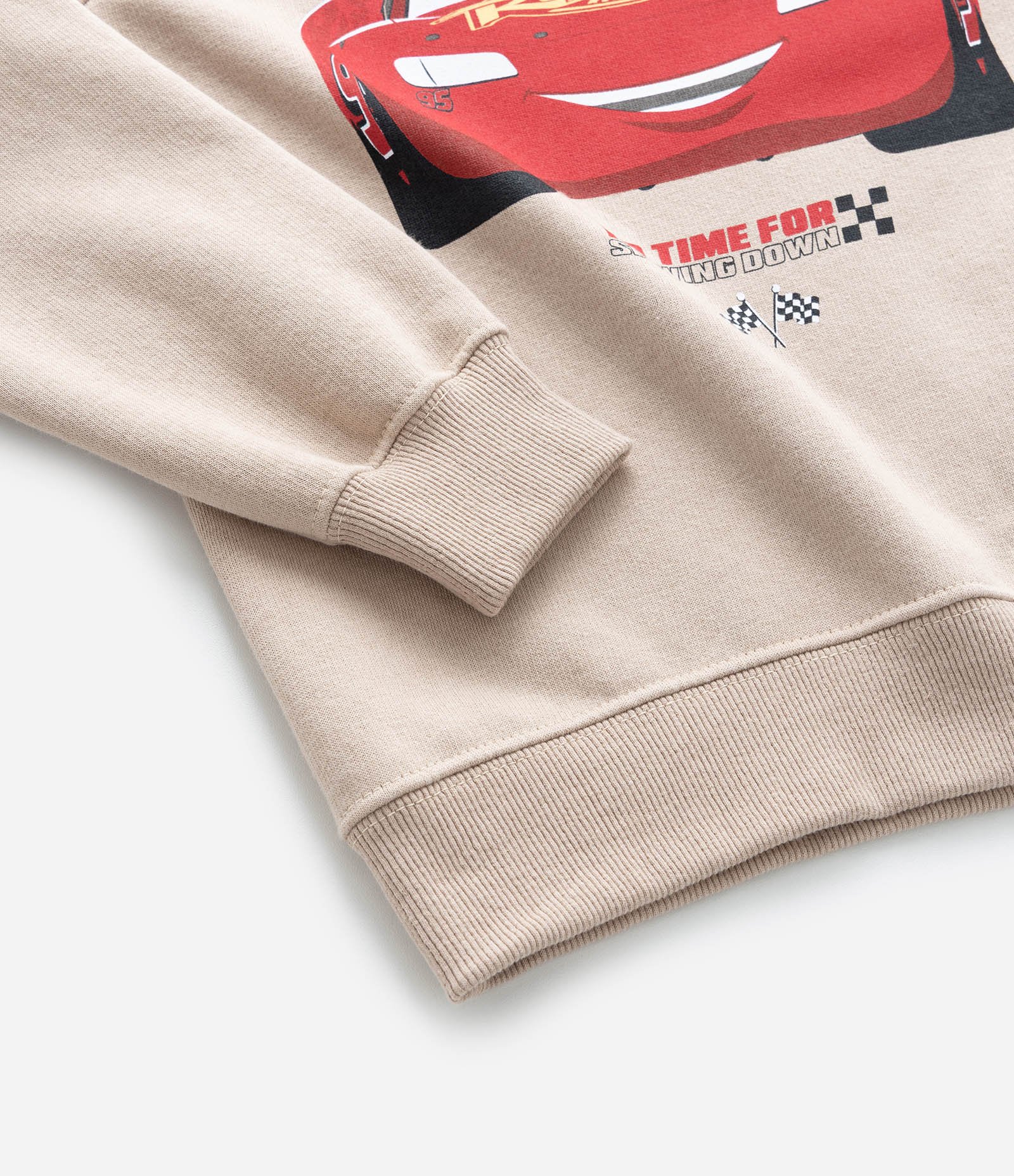 Casaco Infantil com Estampa do McQueen de Carros - Tam 2 a 8 Anos Bege 5