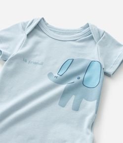 Body Infantil com Estampa de Elefantinho - Tam 0 a 18 meses
