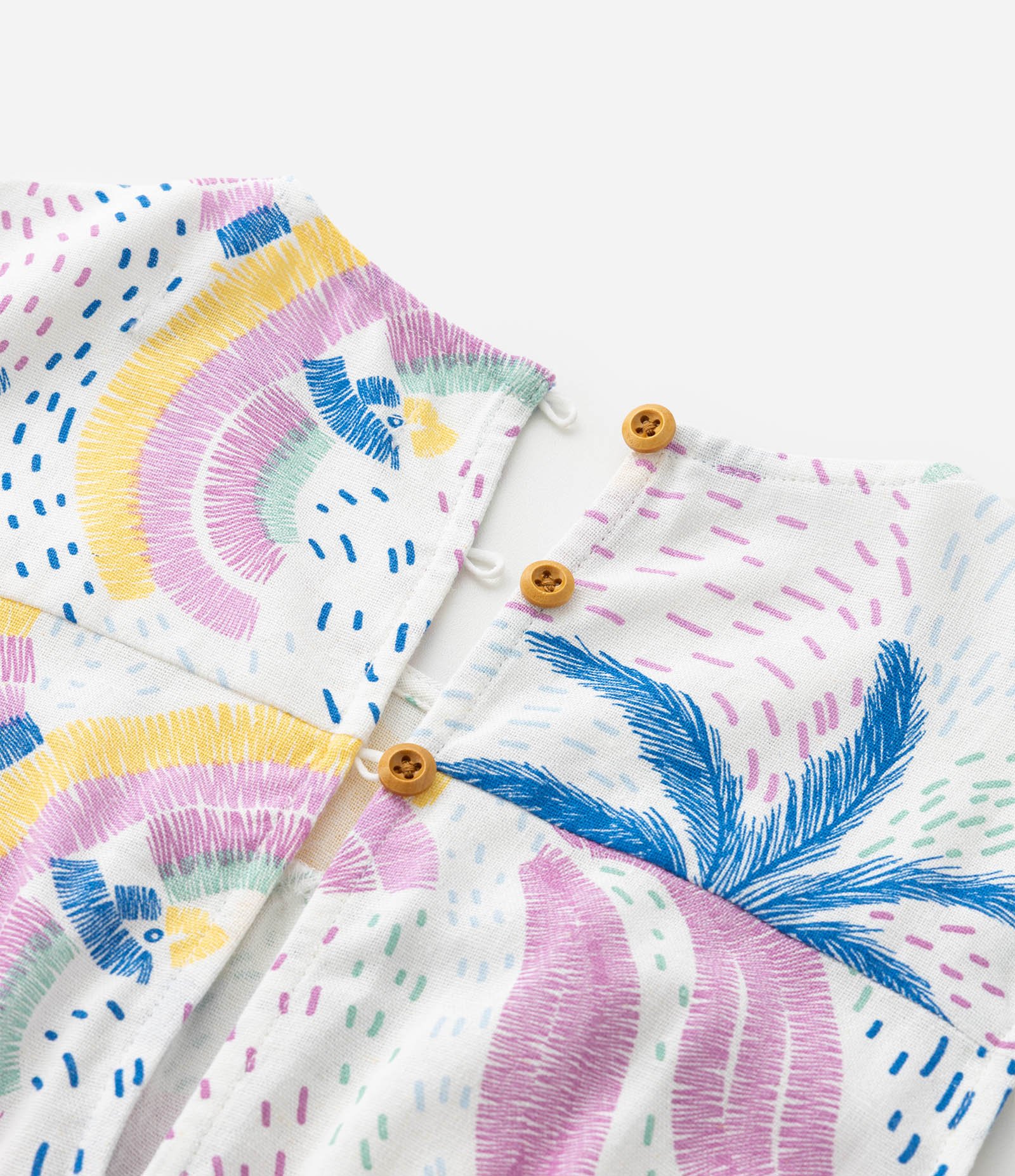 Macacão Infantil em Viscolinho com Estampa Tropical - Tam 5 a 14 Anos Branco 5