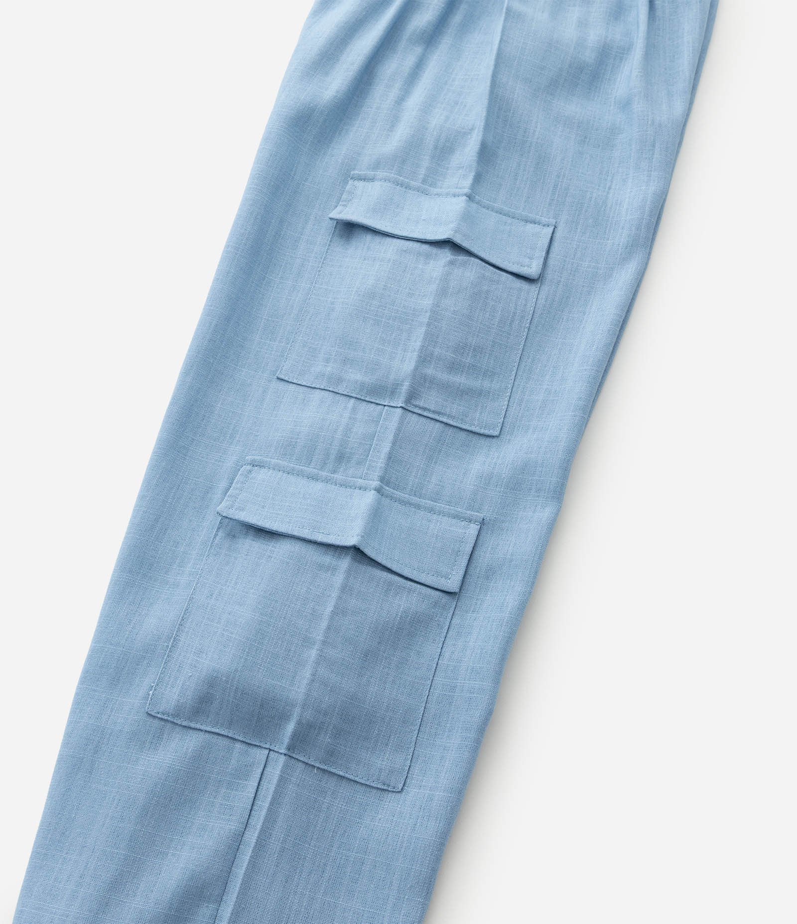 Calça Infantil Reta com Bolso Cargo - Tam 5 a 14 Anos Azul 7