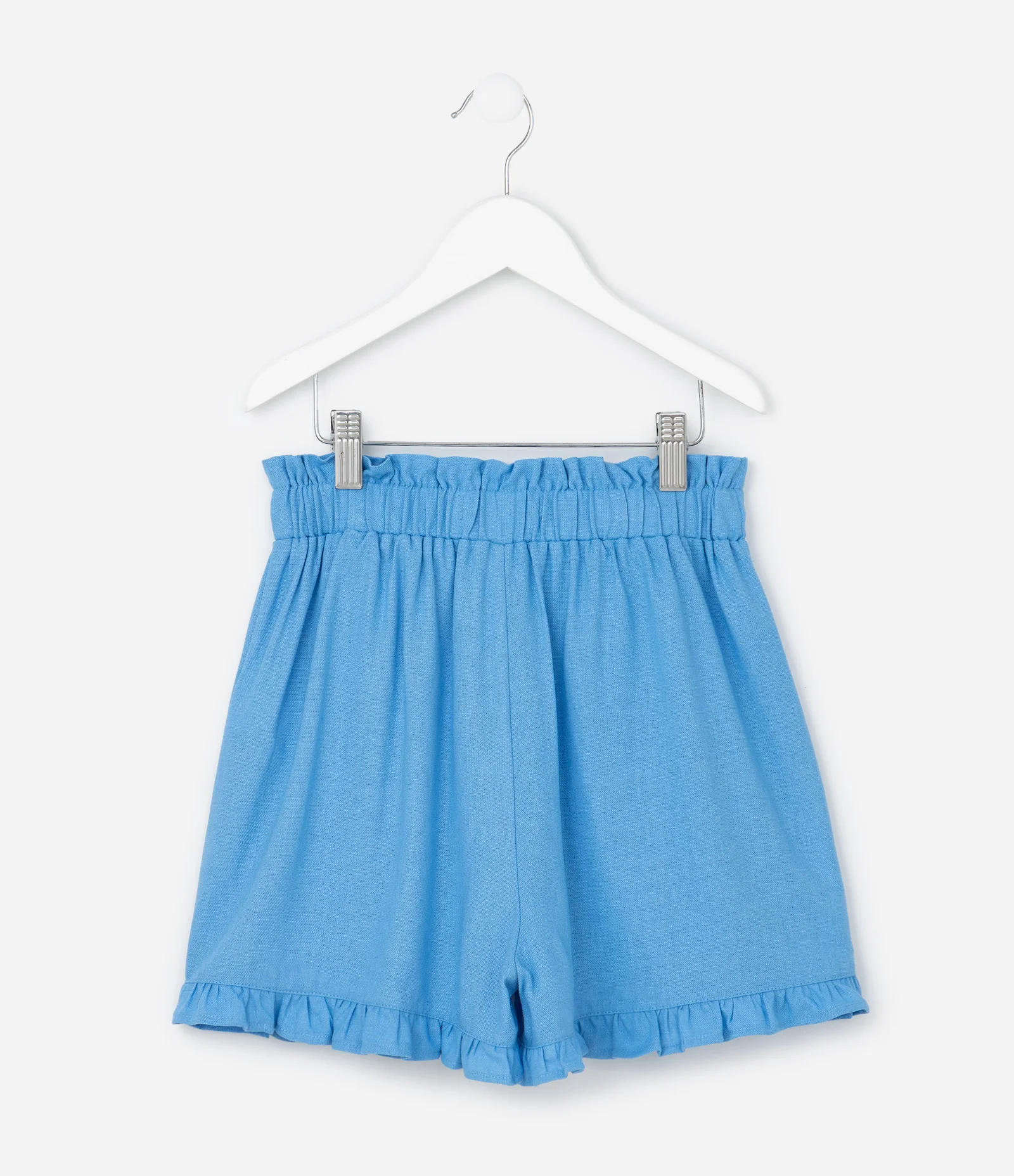 Short Clochard Infantil em Viscolinho - Tam 5 a 14 Anos Azul 2