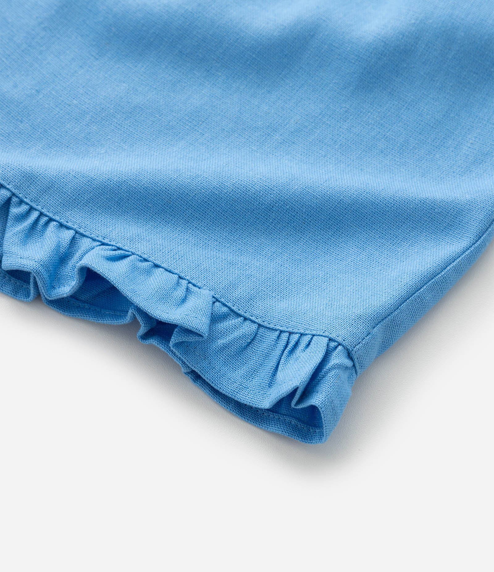 Short Clochard Infantil em Viscolinho - Tam 5 a 14 Anos Azul 4