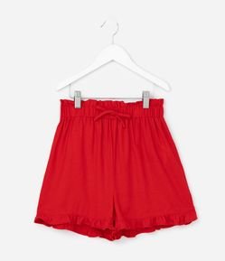 Short Clochard Infantil em Viscolinho - Tam 5 a 14 Anos