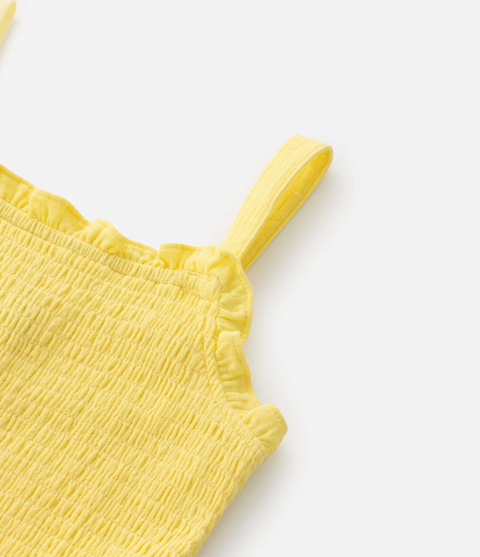 Vestido Infantil com Estampa Floral - Tam 5 a 14 Anos Amarelo 6