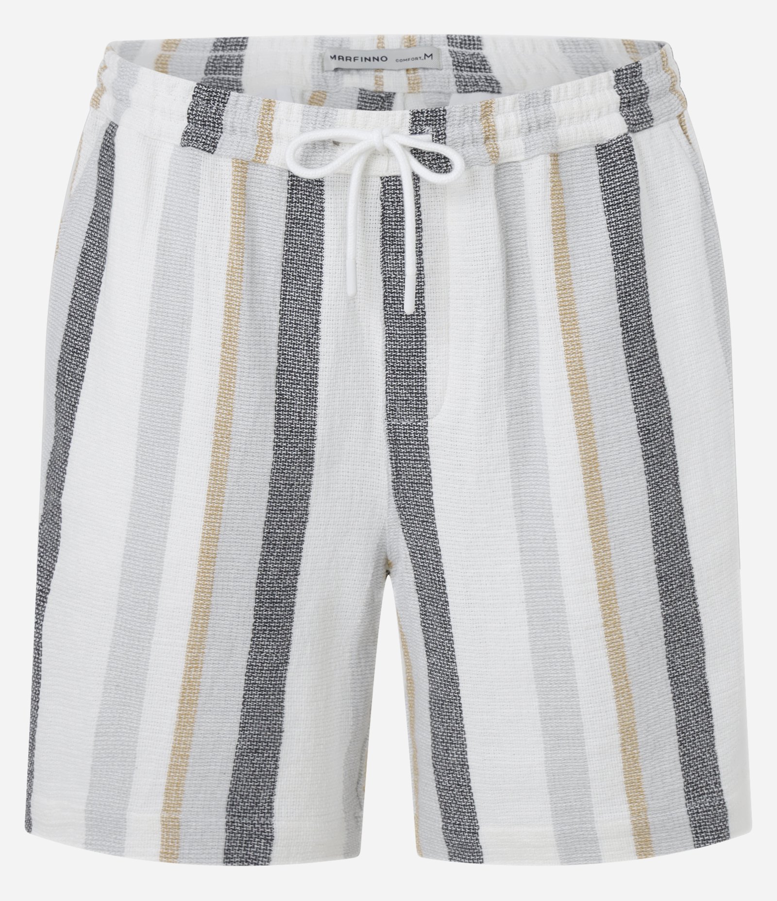 Bermuda Comfort em Jacquard com Estampa de Listras Texturizada Cinza 5