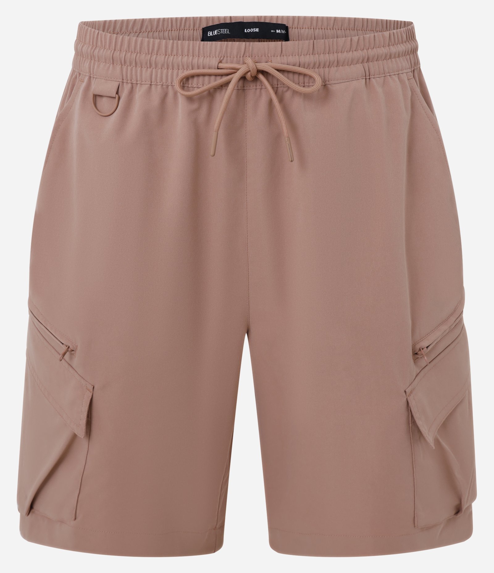 Bermuda Baggy com Bolso Cargo com Zíper Marrom 5