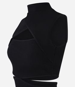 Blusa em Helanca com Recortes Cut Out