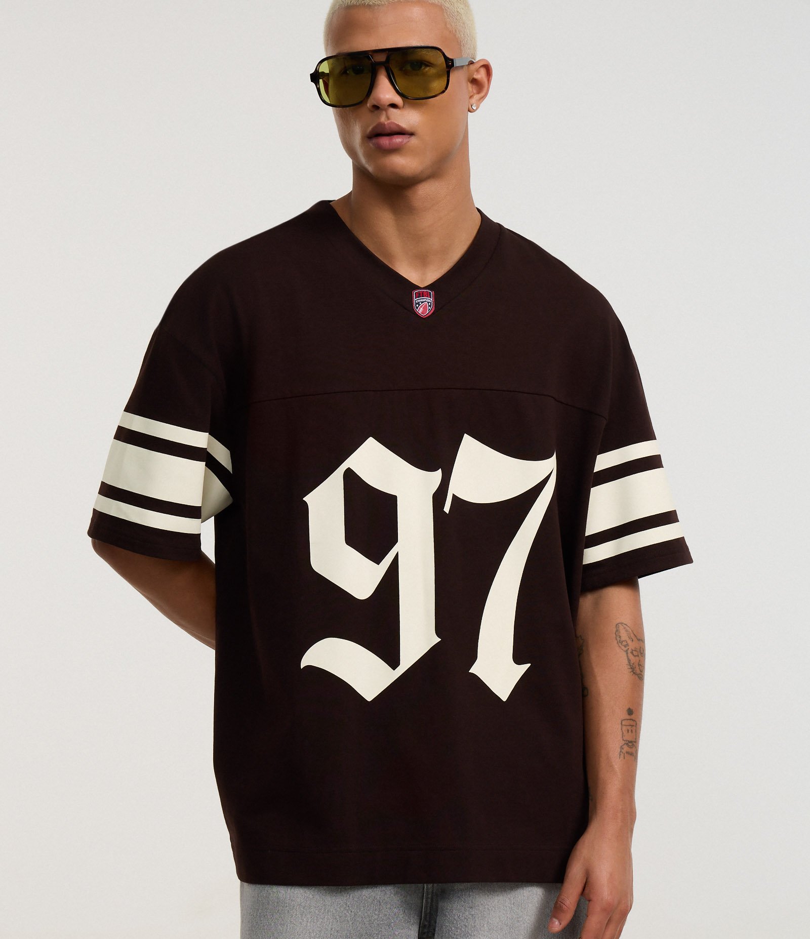 Camiseta Overboxy Sportcore Futebol Americano Marrom 1