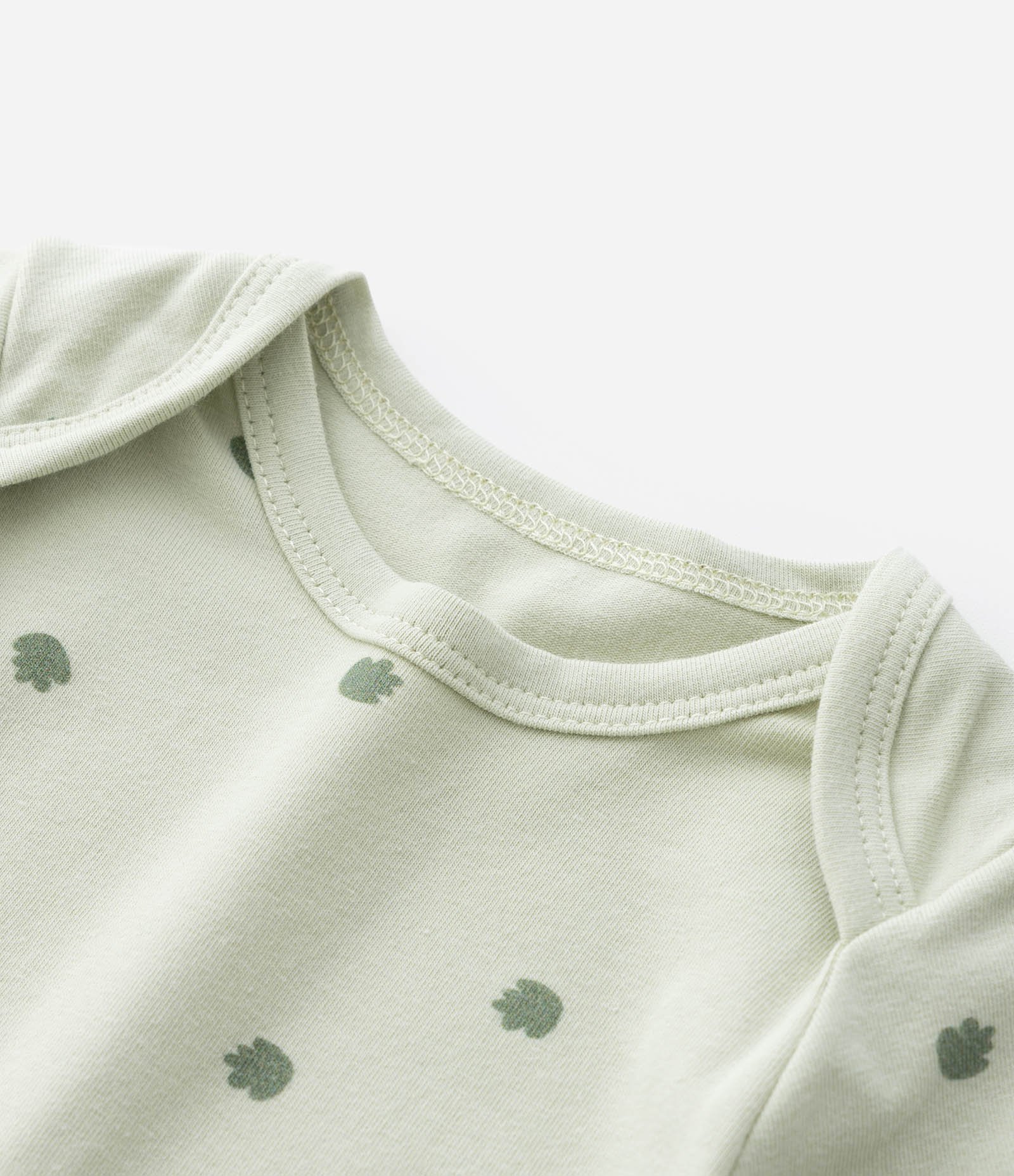 Body Infantil com Estampa de Folhagens - Tam RN a 18 meses Verde 5