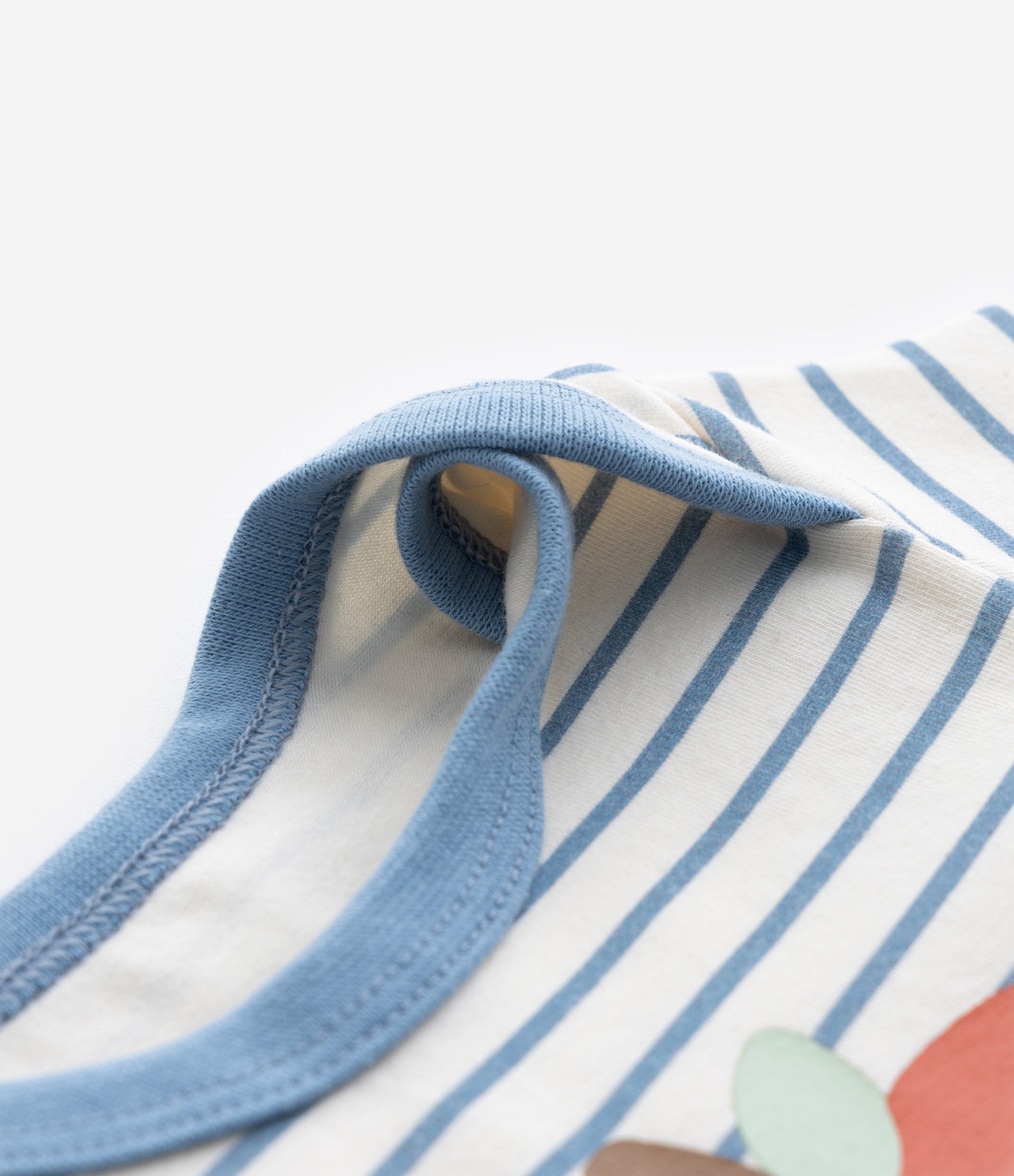 Body Infantil com Estampa Interativa Casinha Maçã - Tam 0 a 18 meses Branco/Azul 4