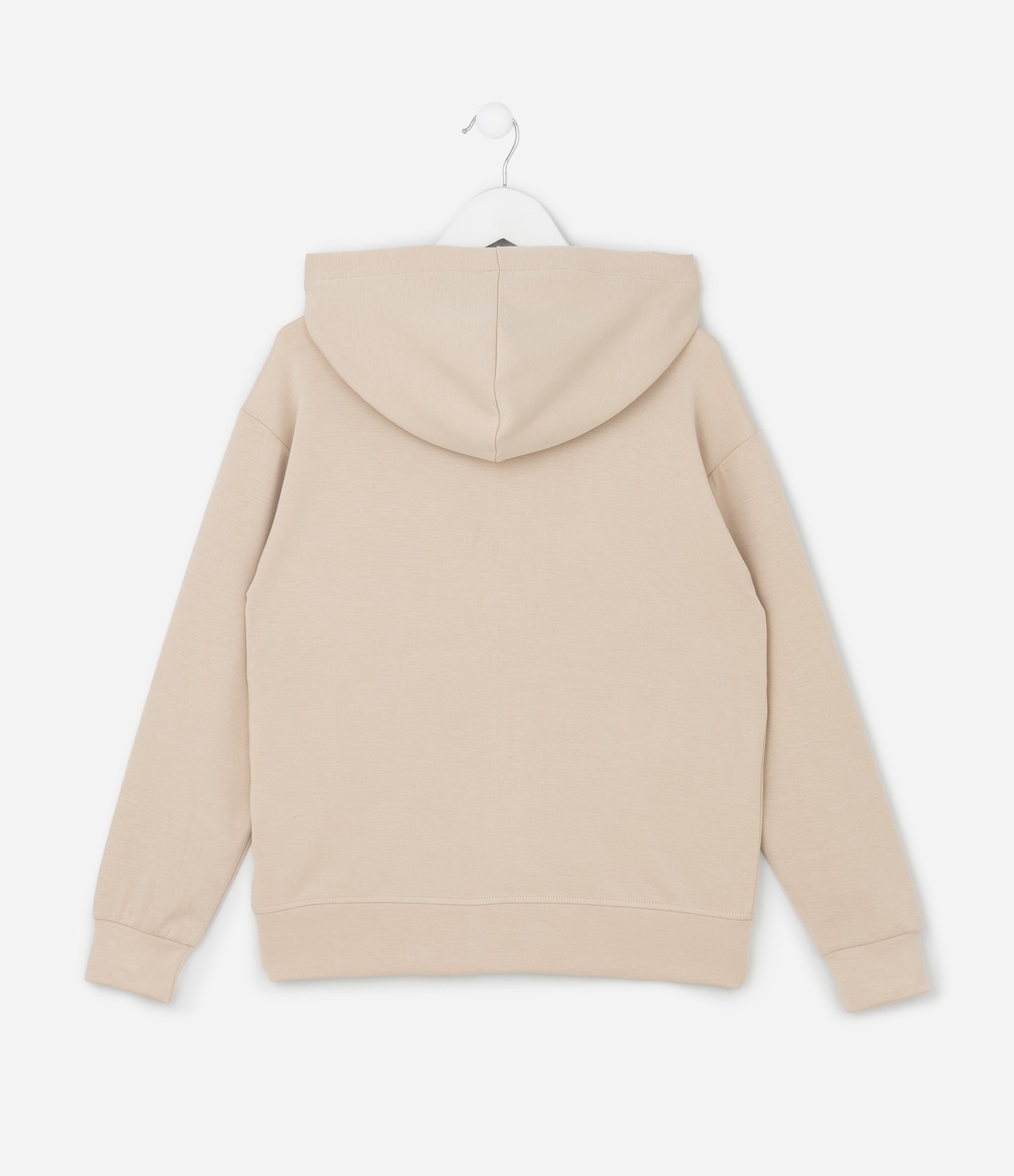 Jaqueta Infantil em Modal com Capuz - Tam 5 a 14 Anos Bege 3