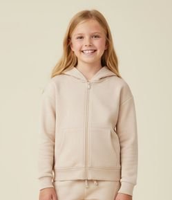 Jaqueta Infantil em Modal com Capuz - Tam 5 a 14 Anos