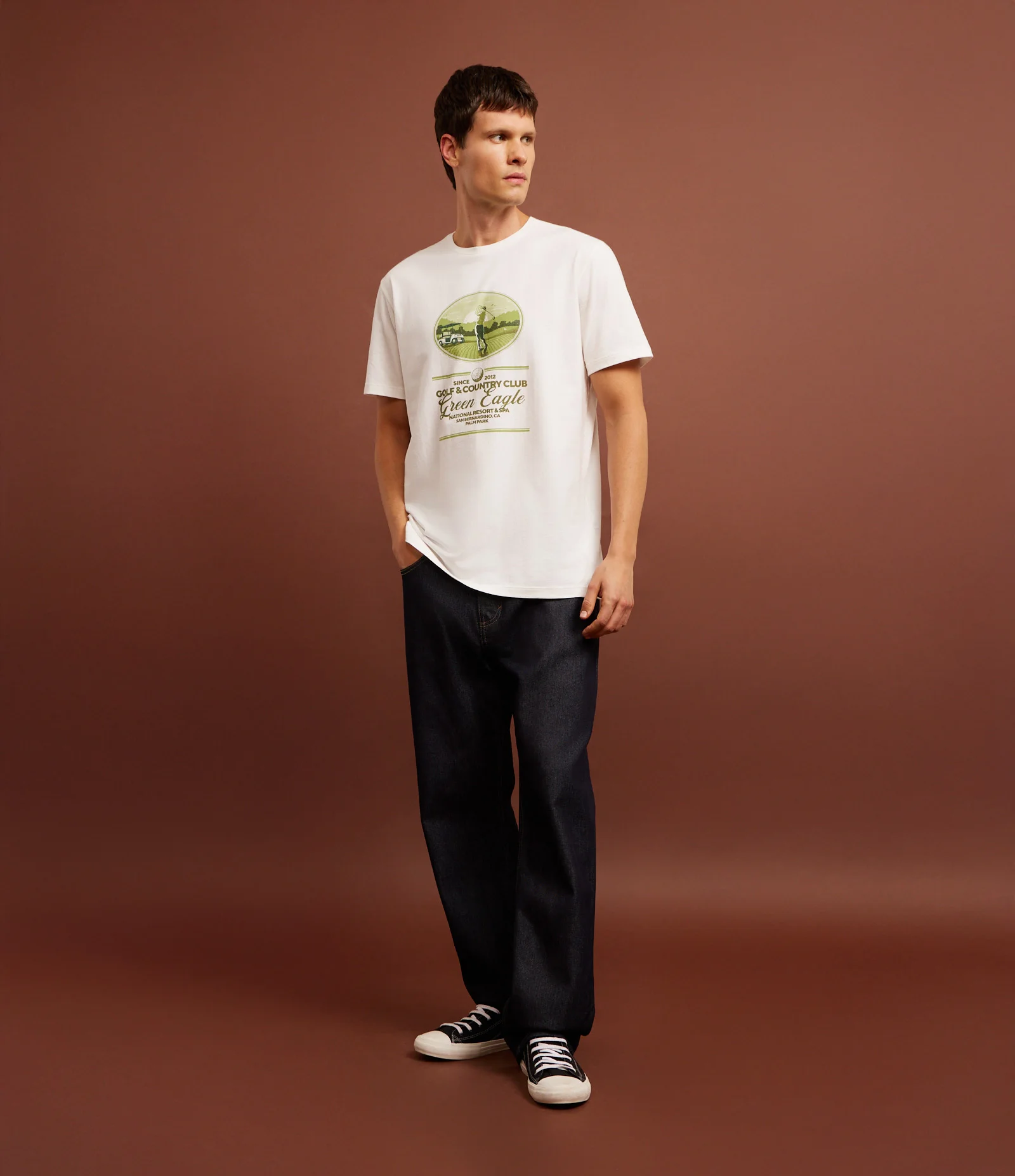 Camiseta Comfort em Algodão com Estampa de Golf e Lettering Off White 2