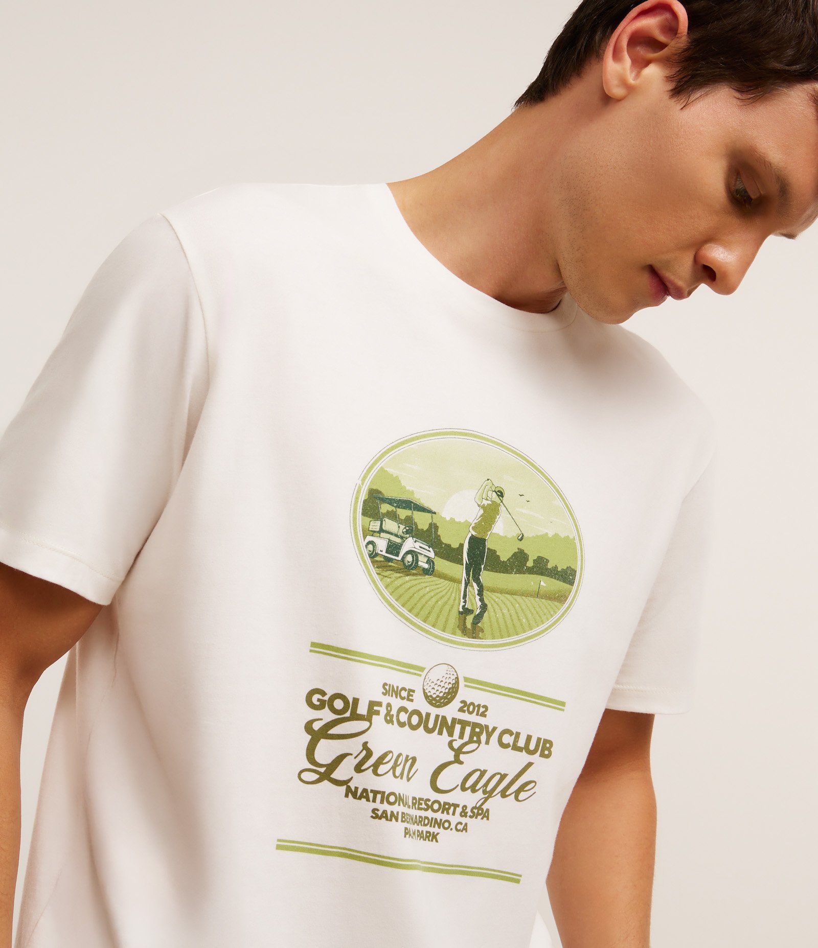 Camiseta Comfort em Algodão com Estampa de Golf e Lettering Off White 5