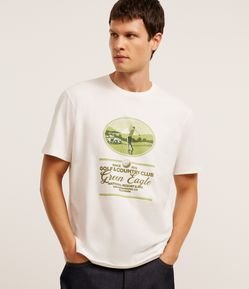 Camiseta Comfort em Algodão com Estampa de Golf e Lettering