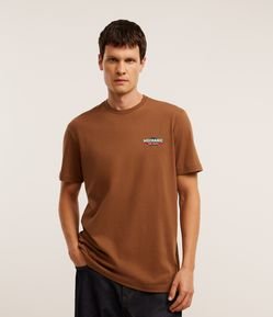 Camiseta em Algodão com Estampa Lettering