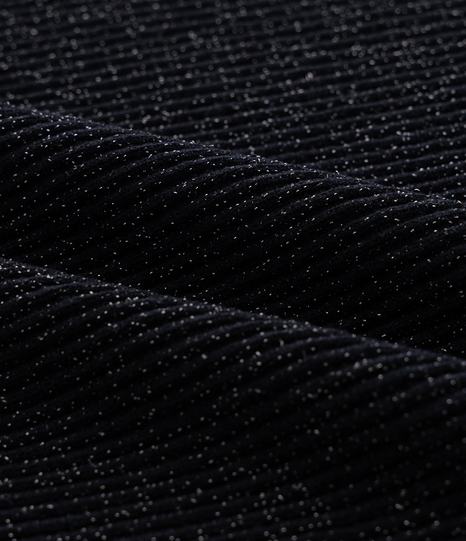 Regata Infantil Seamless com Brilhos e Canelada - Tam 5 a 14 Anos Preto 3