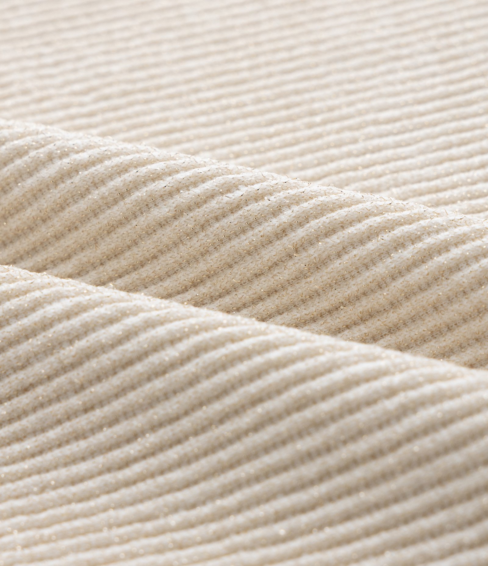 Regata Infantil Seamless com Brilhos e Canelada - Tam 5 a 14 Anos Bege 1