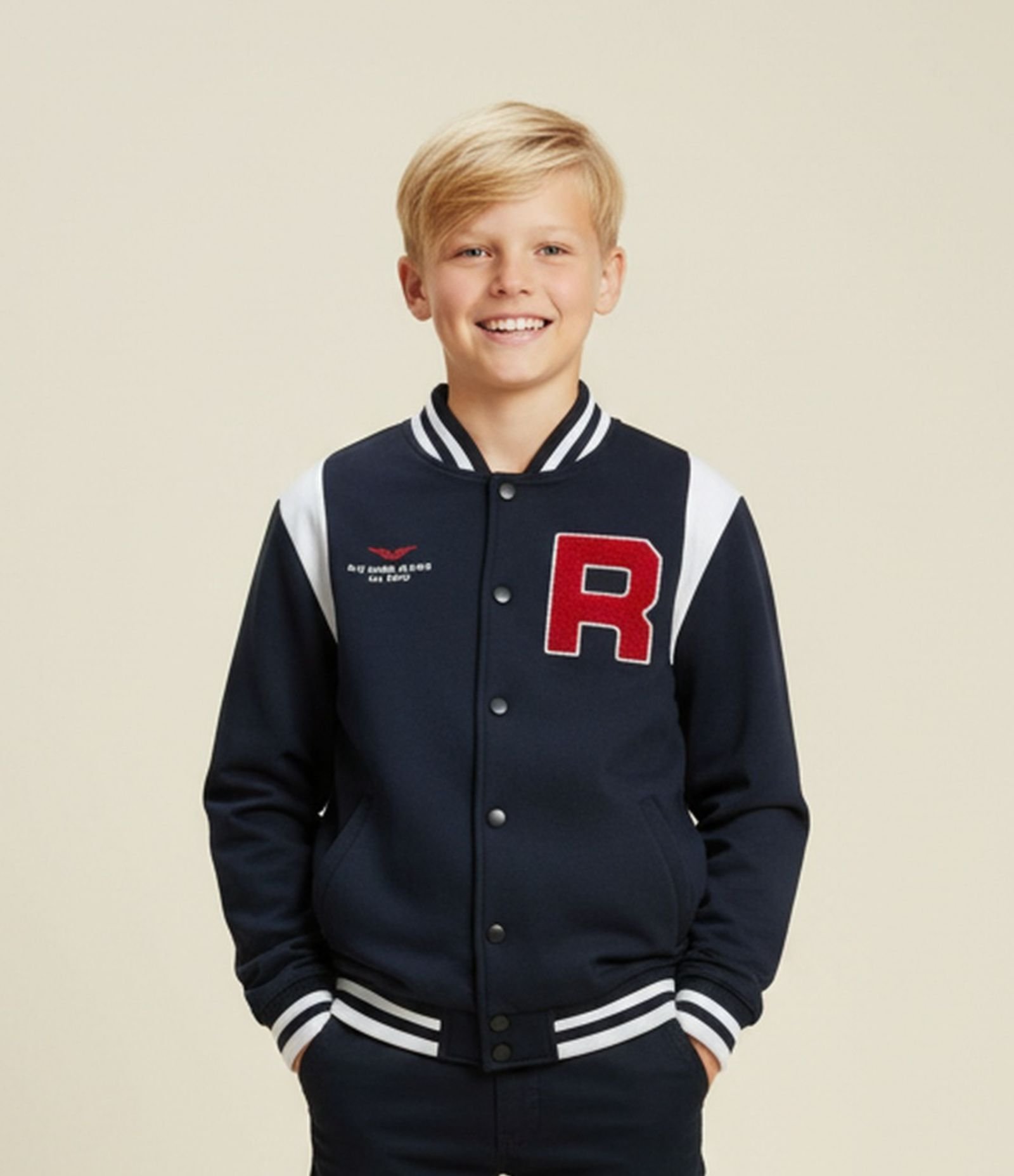 Jaqueta Bomber Infantil com Recortes Contrastante - Tam 5 a 14 Anos Preto 1