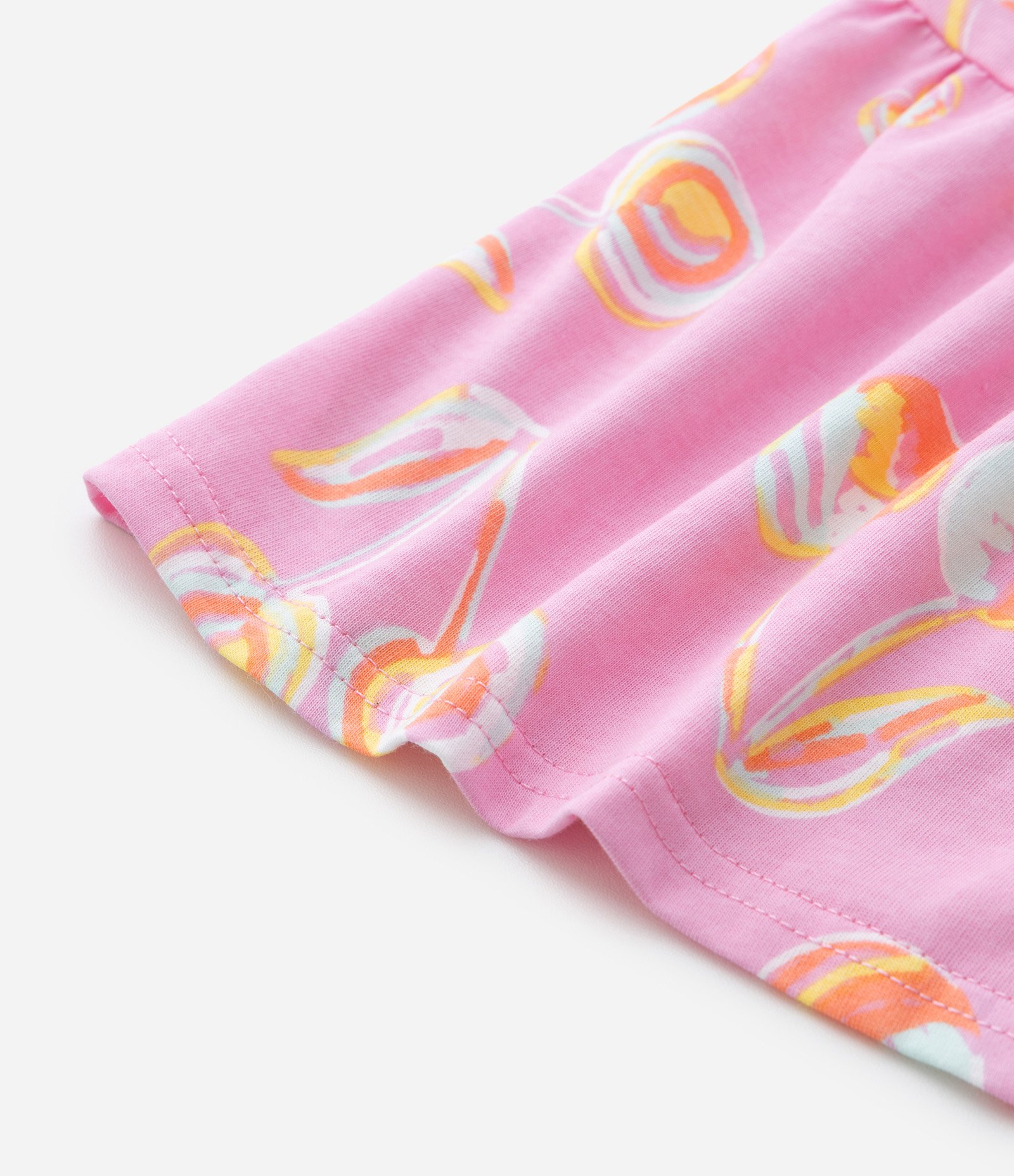 Vestido Infantil com Estampa de Cerejas - Tam 5 a 14 Anos Rosa 5