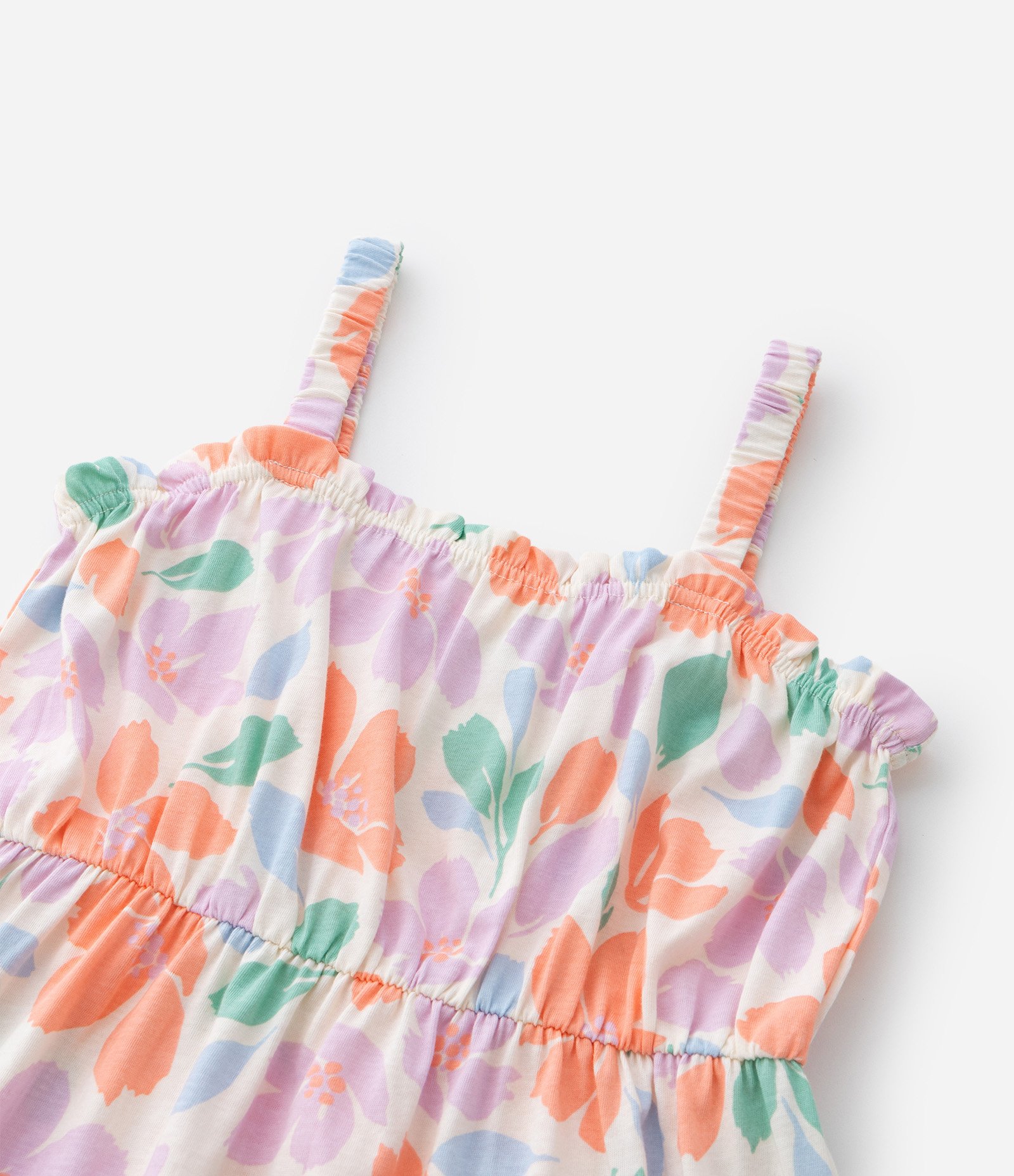 Vestido Infantil com Estampa Floral - Tam 5 a 14 Anos Bege 6