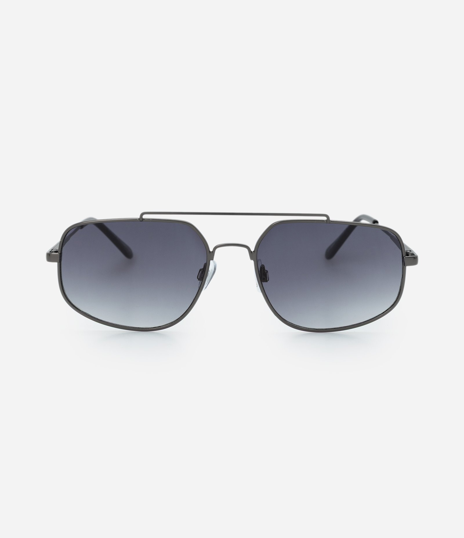 Óculos de Sol Aviador em Metal com Ponte 
Alta Dupla Cinza 3