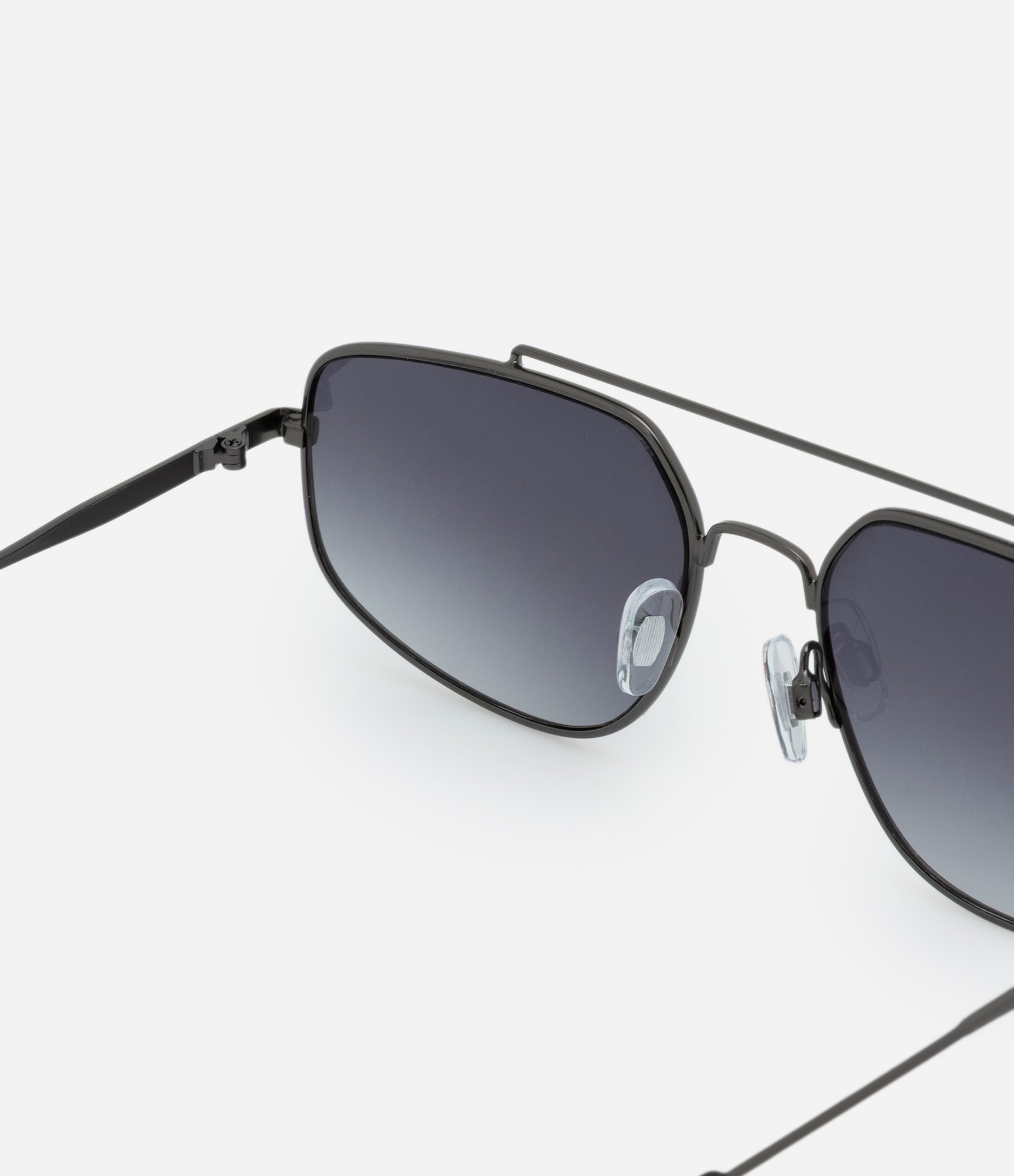 Óculos de Sol Aviador em Metal com Ponte 
Alta Dupla Cinza 4