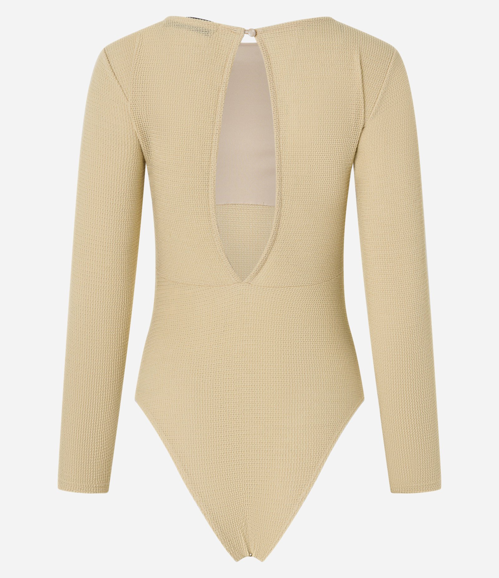 Body Texturizado com Abertura nas Costas Bege 6