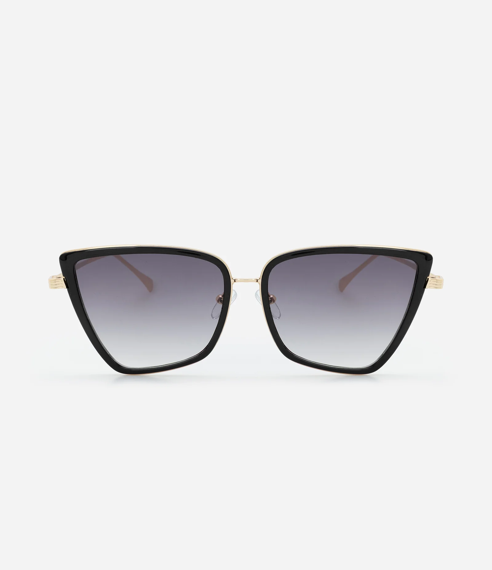 Óculos Gateado com Haste Metalizada e Lente Fumê Light Gold 2