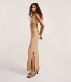 Vestido New Midi com Ombro Único e Recorte