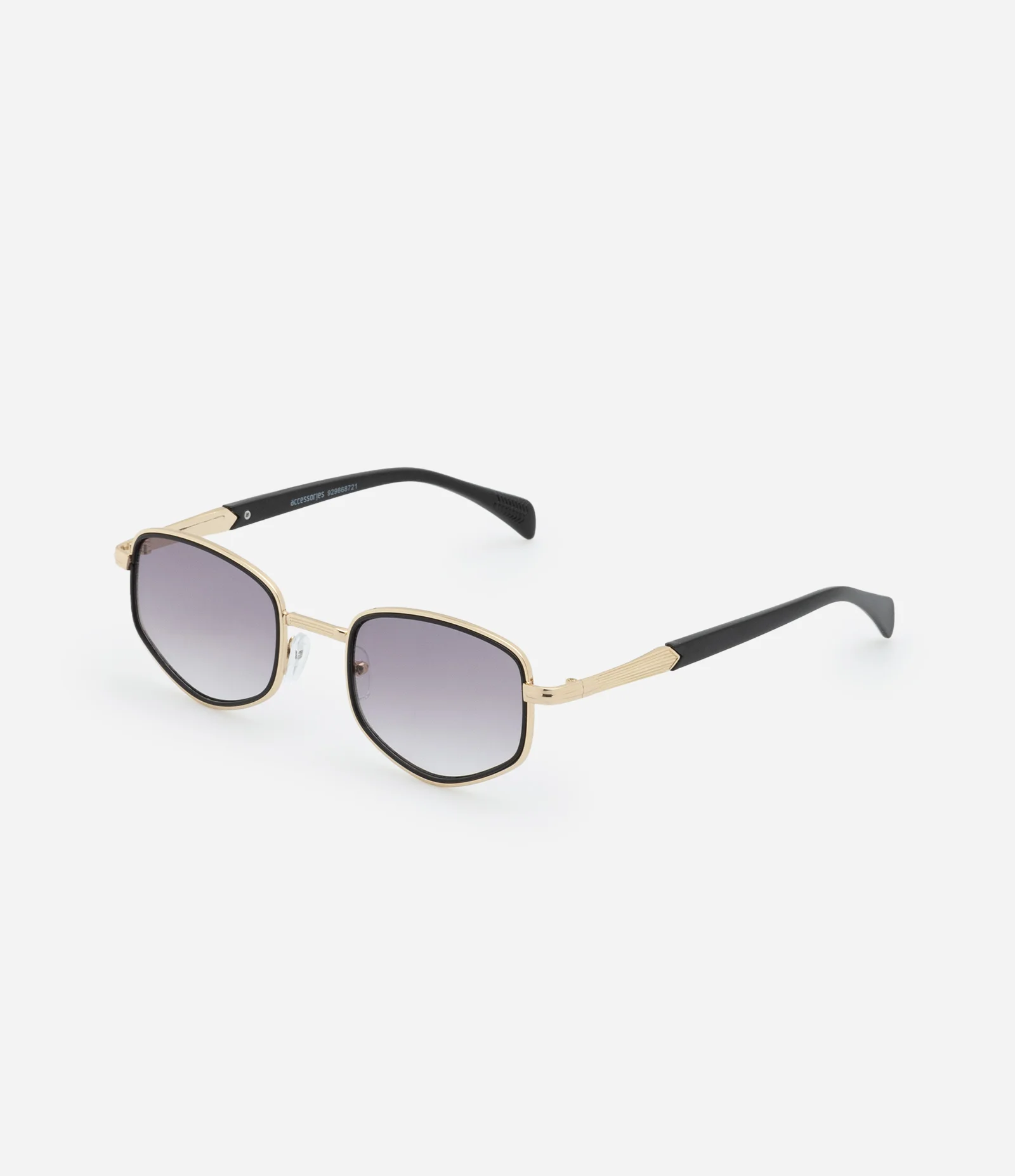 Óculos Redondo com Lente Fumê Degradê Dourado 1