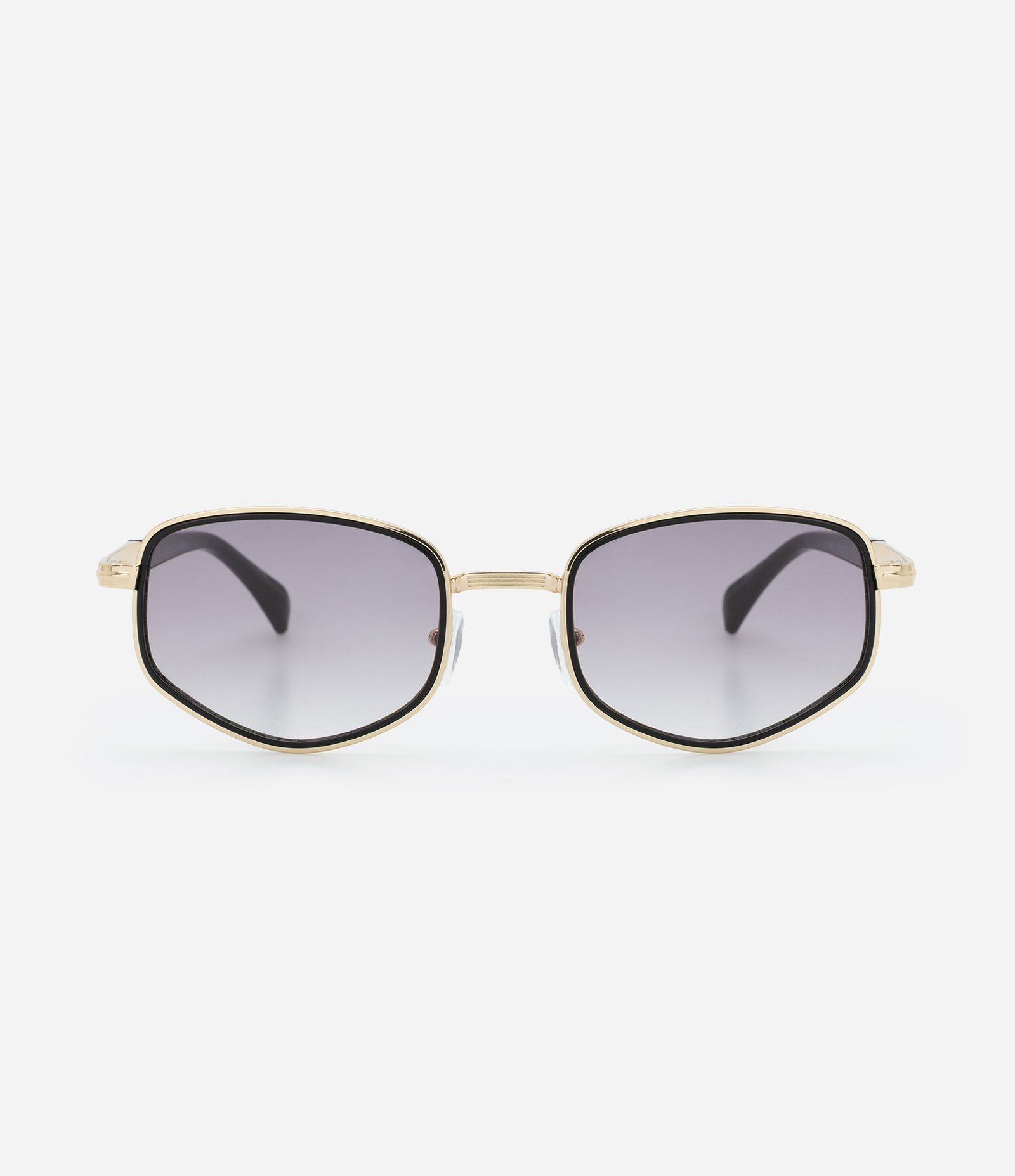 Óculos Redondo com Lente Fumê Degradê Dourado 2