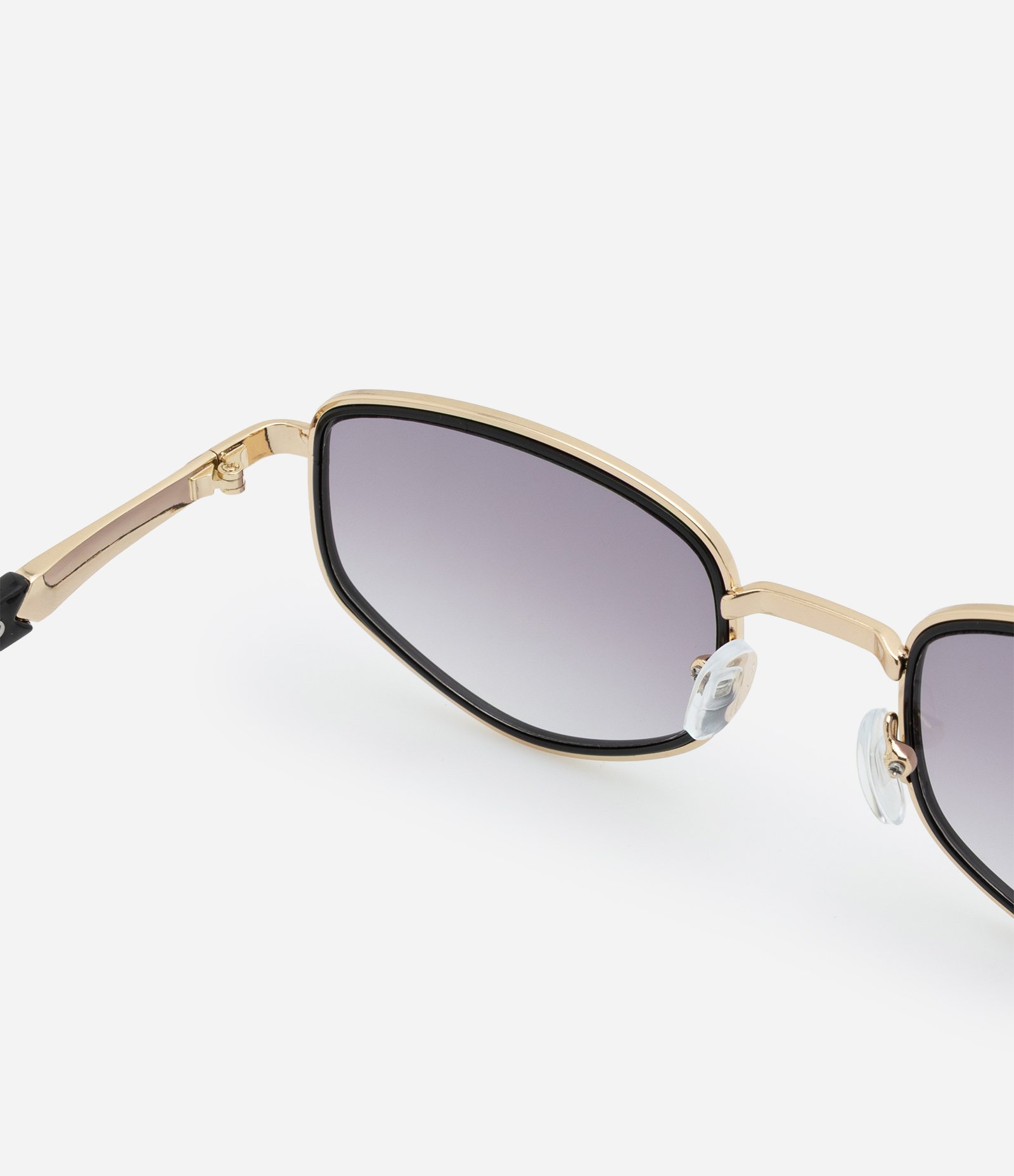 Óculos Redondo com Lente Fumê Degradê Dourado 3