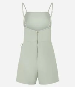 Macaquinho em Sarja Transpassado com Amarração