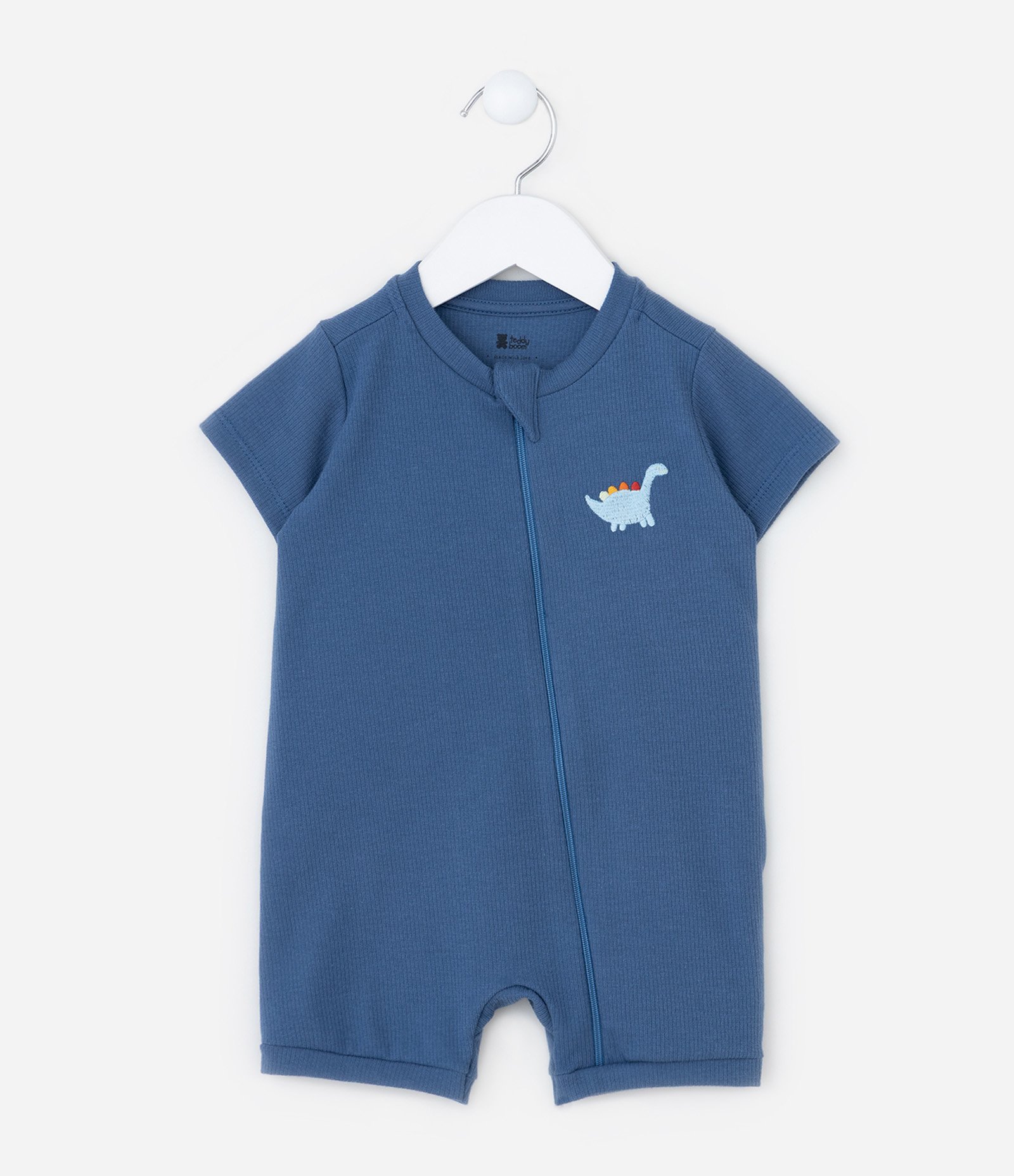 Macaquinho Infantil com Estampa de Dino - Tam  0 a 18 meses Azul 1