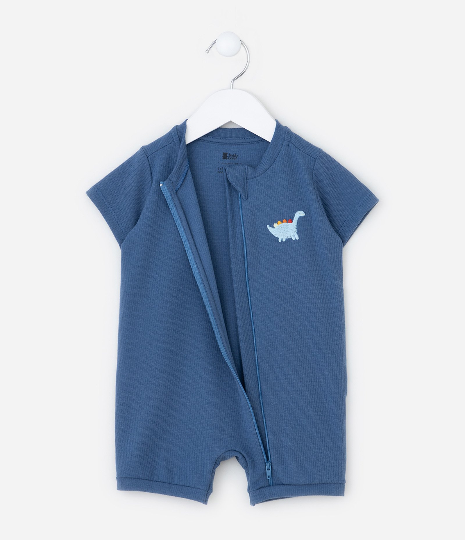 Macaquinho Infantil com Estampa de Dino - Tam  0 a 18 meses Azul 2
