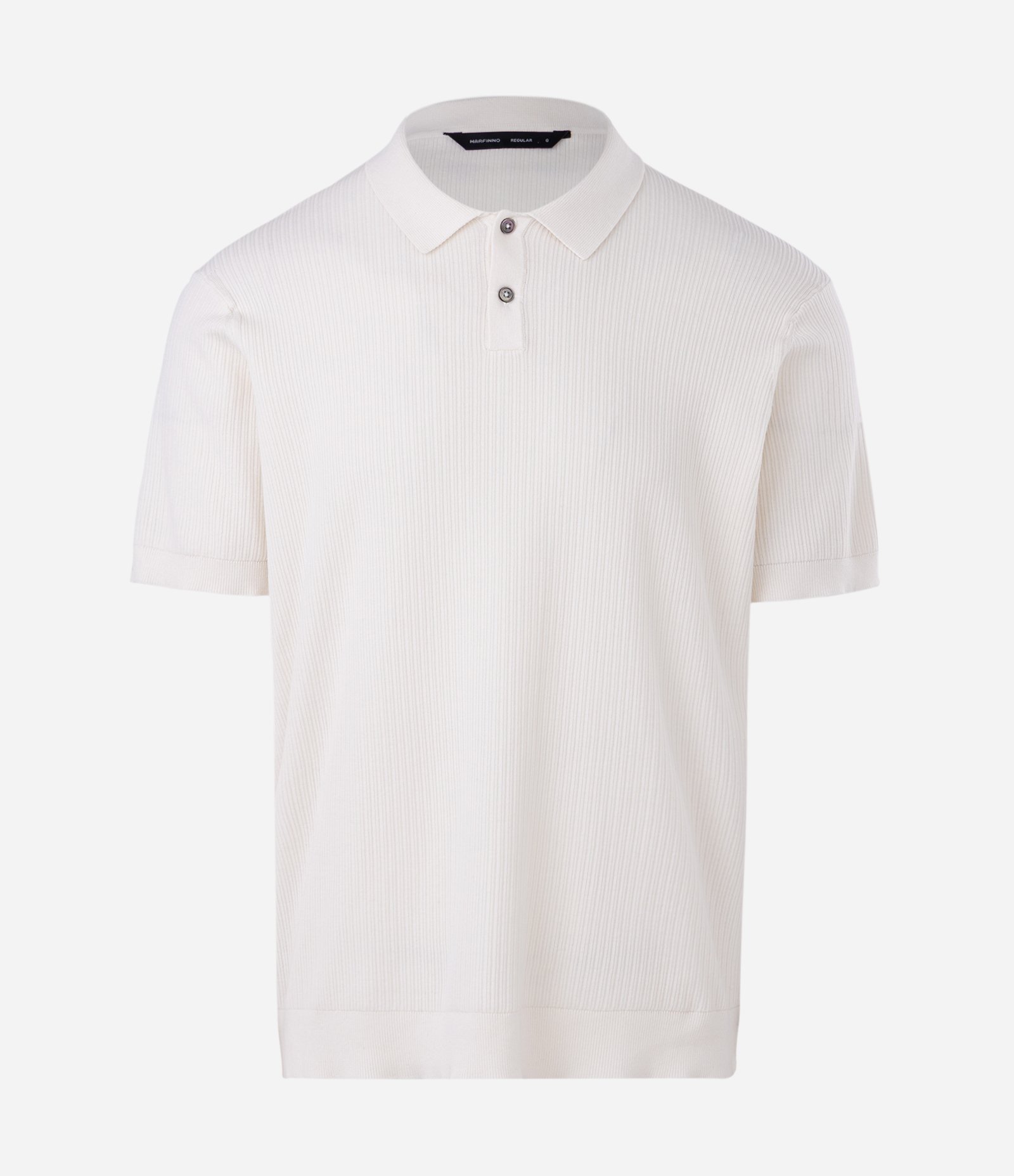 Camisa Polo Manga Curta com Textura Vertical Off White 4