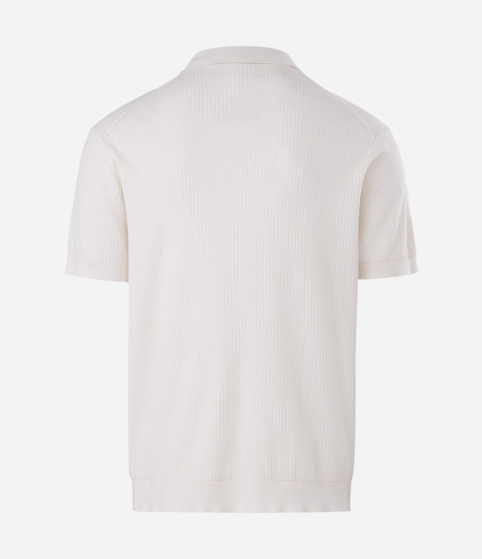 Camisa Polo Manga Curta com Textura Vertical Off White 5