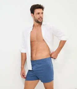 Cueca Samba Canção em Algodão com Estampa Listrada Del Rio