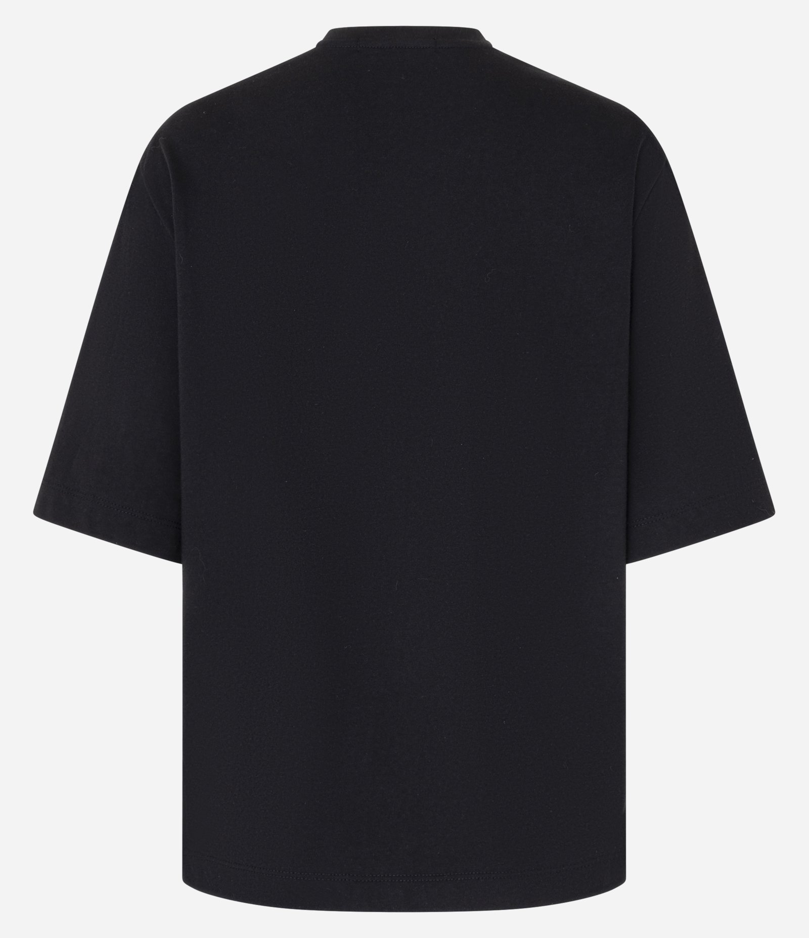 Camiseta Boxy em Algodão com Renda na Barra Preto 7