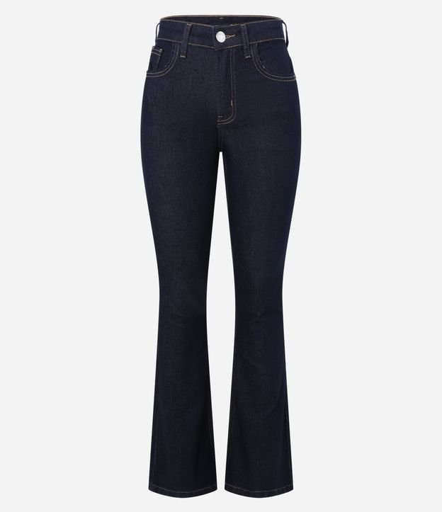 Calça Bootcut em Jeans Raw com Cintura Alta