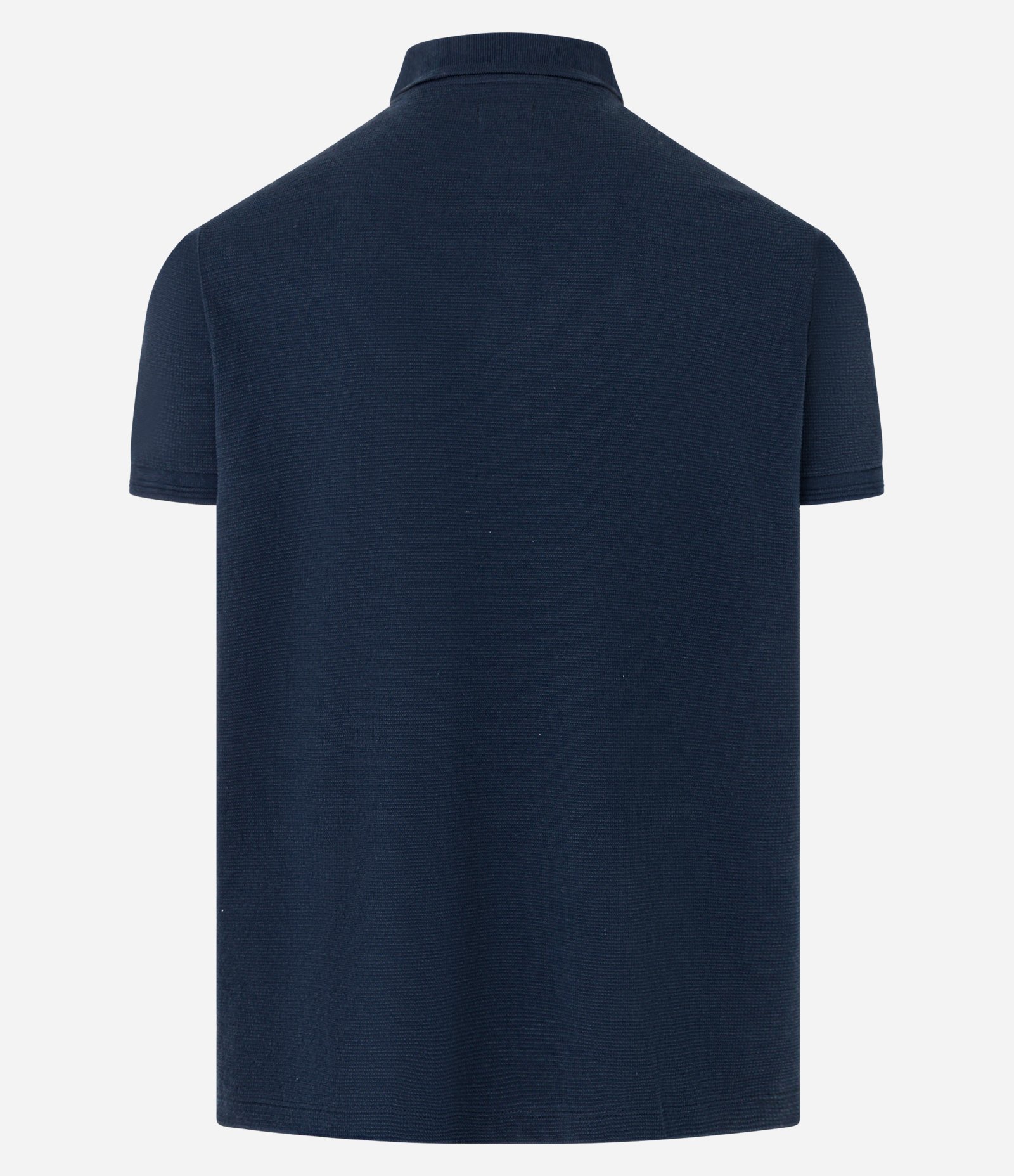 Camisa Polo Regular em Algodão com Bolso Texturizada Azul 3