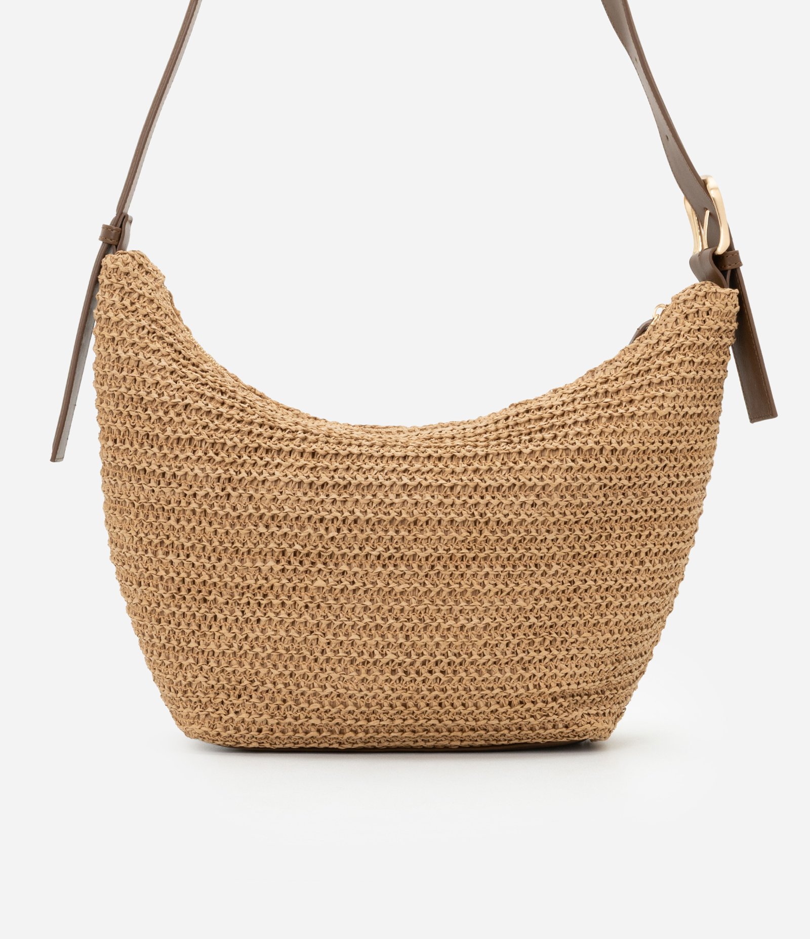 Bolsa Hobo Média com Efeito Ráfia e Alça Regulável
Boho Romântico Bege 3