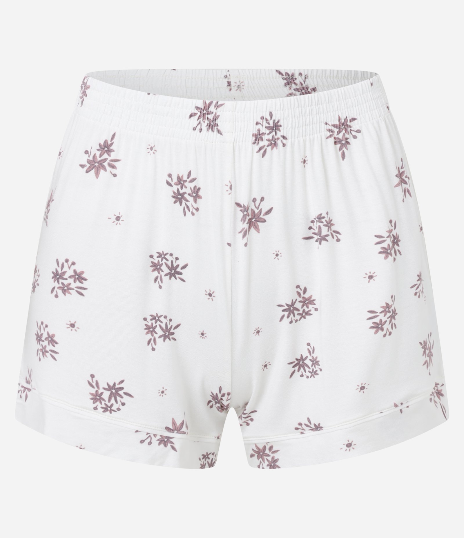 Pijama Short Doll em Viscose com Short Estampado Floral Branco/Rosa 6