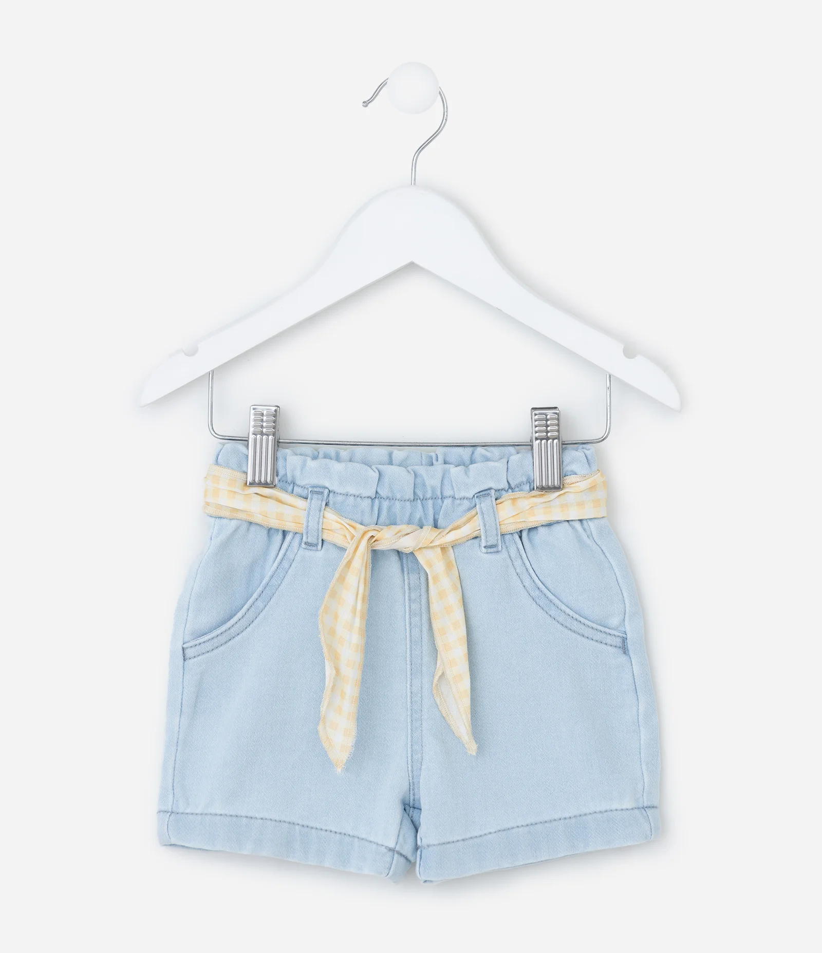 Short Clochard Infantil em Jeans - Tam 3 a 18 Meses Azul 1
